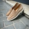 Carlos Santos Mocassin Beige Veau Velours – Image 4