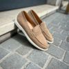 Carlos Santos Mocassin Beige Veau Velours
