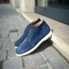 Carlos Santos Blue Suede Ankle Boot - Image 3