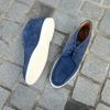 Carlos Santos Blue Suede Ankle Boot - Image 2
