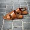 Santoni Flat Cognac Sandals – Bild 2
