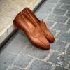 Santoni Cognac Leather Mocassin - Image 5