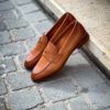 Santoni Cognac Leather Mocassin - Image 4