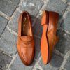 Santoni Cognac Leather Mocassin - Image 2