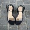 Agl Sling Back Black Half Moon Heel