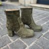 AGL Bottine Betty Veau Velours Olive – Image 5
