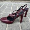 AGL Sling Back Milly Leather Burgundy - Image 4