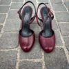 AGL Sling Back Milly Leather Burgundy