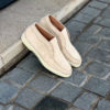 Santoni Slip On Boot Beige Suede - Image 5