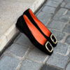 Santoni Black Suede Ballerina – Bild 4