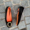 Santoni Black Suede Ballerina – Bild 2