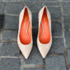 Santoni Escarpin Rose Poudre en Daim