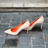 Santoni Escarpin Rose Poudre en Daim – Image 4