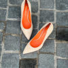 Santoni Escarpin Rose Poudre en Daim – Image 3