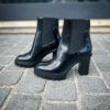 Santoni Black Chelsea High Heel Boot – Bild 4