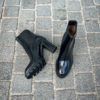 Santoni Black Chelsea High Heel Boot – Bild 2