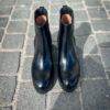 Santoni Black Chelsea Low Boot