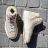 Santoni High Top Beige Leather Trainer - Image 5