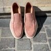 Santoni Slip On Boot Pastel Pink Suede