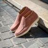 Santoni Slip On Boot Pastel Pink Suede – Bild 4