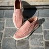 Santoni Slip On Boot Pastel Pink Suede – Bild 3