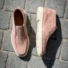 Santoni Slip On Boot Pastel Pink Suede – Bild 2