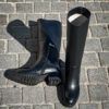 Santoni High Black Leather Boot – Bild 2