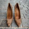 Santoni High Heel Gold Strass