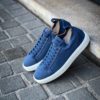 Santoni Easy Trainer Blue Suede - Image 3