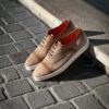 Santoni Casual Toe Cap Beige Suede – Bild 4