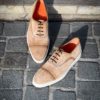 Santoni Casual Toe Cap Beige Suede – Bild 3