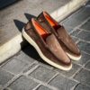 Santoni Slip On Loafer Dark Brown Suede