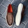 Santoni Slip On Loafer Dark Brown Suede - Image 2