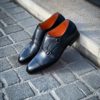 Santoni Flexi Double Buckle Black - Image 4
