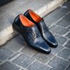 Santoni Flexi Double Buckle Black
