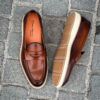 Santoni Chesnut Patine Mocc – Bild 2