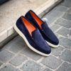 Santoni Slip On Loafer Navy Suede