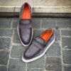 Santoni Mocassin Grey Suede - Image 3