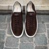 Santoni Dark Brown Suede Trainer – Bild 5