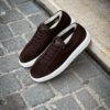 Santoni Dark Brown Suede Trainer – Bild 4