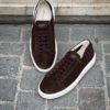 Santoni Dark Brown Suede Trainer – Bild 3