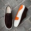 Santoni Dark Brown Suede Trainer – Bild 2