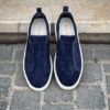Santoni Slip On Sneakers Navy Suede - Image 5