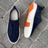 Santoni Slip On Sneakers Navy Suede - Image 2