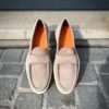 Santoni Apron Beige Suede Mocassin – Bild 5