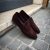 Magnanni Moccasin Veau Velours Marron Foncé En Gomme