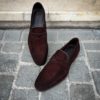 Magnanni Moccasin Veau Velours Marron Foncé En Gomme – Image 3
