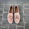 Santoni Tassel Loafer Rose Poudre Suede
