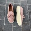 Santoni Tassel Loafer Rose Poudre Suede - Image 2
