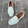 Santoni Slip On Loafer Pastel Green Suede - Image 4